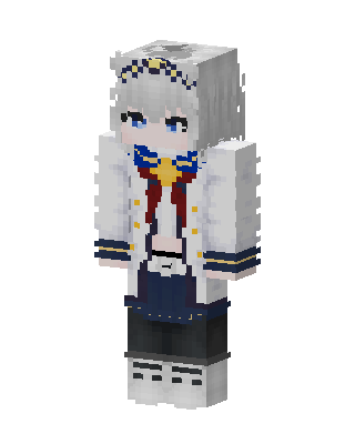 Sailor Captain Girl skin, 3D preview