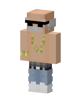 Brown Player Boy skin, 3D preview