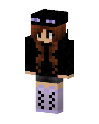 Black Emo Girl skin, 3D preview