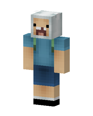 Blue Toon Boy skin, 3D preview