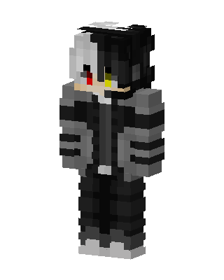 Monochrome Hoodie Boy skin, 3D preview