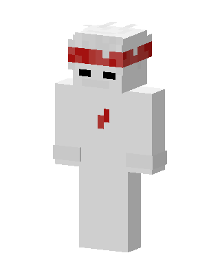 Red Headband Ghost skin, 3D preview