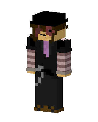 Black Suit Boy skin, 3D preview