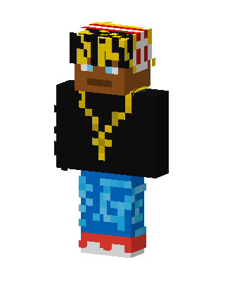 Black Player Boy skin, 3D preview