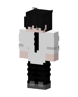 White Student Boy skin, 3D preview