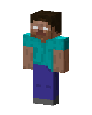 Herobrine skin, 3D preview