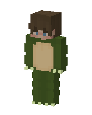 Dino Onesie skin, 3D preview