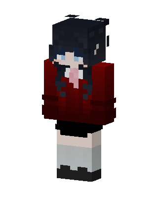 Crimson Jacket Girl skin, 3D preview
