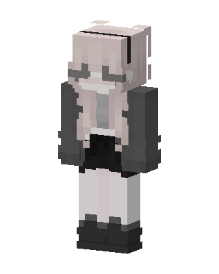 Monochrome Girl Minecraft skin