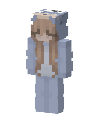 Gray Player Girl skin, 3D preview