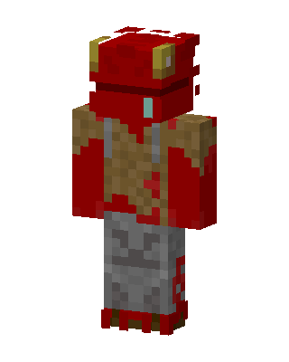Red Dragon Hood skin, 3D preview
