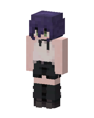 Purple Hair Girl skin, 3D preview