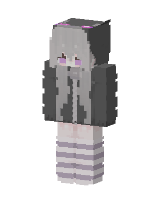 Gray Anime Girl skin, 3D preview