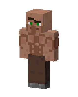 Buff Villager skin, 3D preview