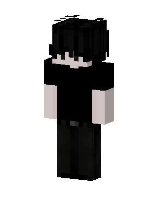 Black Emo Boy Minecraft goth skin