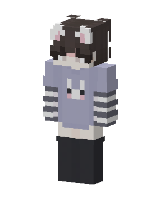 Bunny Hoodie Boy skin, 3D preview