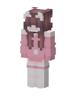 Pink Cat Girl skin, 3D preview