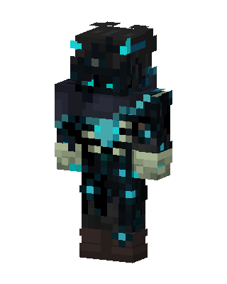 Sculk Warden skin, 3D preview