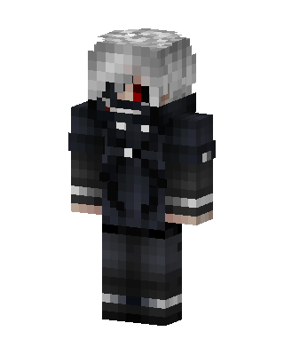 Black Anime Boy skin, 3D preview