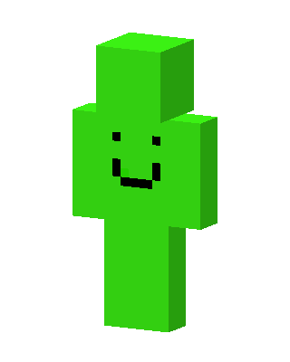 Green Smiley skin, 3D preview
