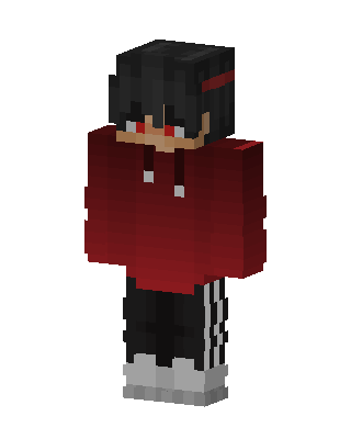 Crimson Hoodie Boy Minecraft skin