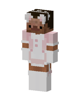 White Cutie Girl skin, 3D preview