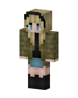 Olive Hoodie Girl Minecraft skin