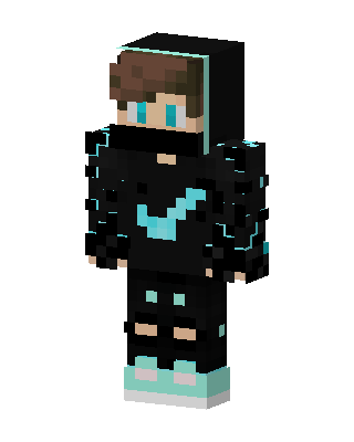 Cyan Shadow Hoodie Minecraft skin