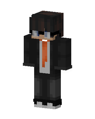 Orange Tie Suit skin, 3D preview