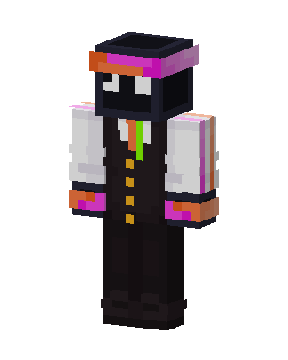 Suited Enderman skin, 3D preview