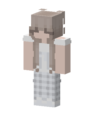 Plaid Dress Girl skin, 3D preview