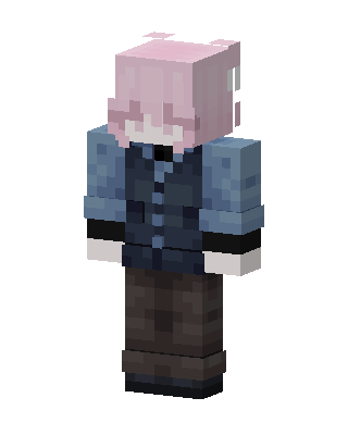Blue Anime Girl Minecraft blue skin