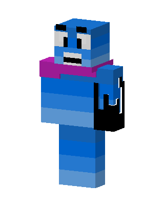 Blue Mob Boy skin, 3D preview