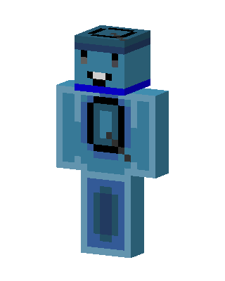 Blue Blob Buddy skin, 3D preview