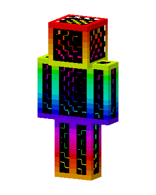 Rainbow Glow skin, 3D preview