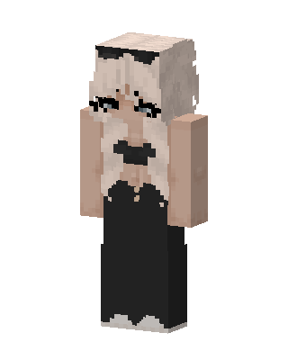 Platinum Gothic Girl Minecraft skin