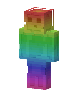 Rainbow Gradient skin, 3D preview