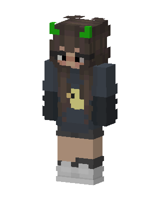 Duck Hoodie Girl skin, 3D preview