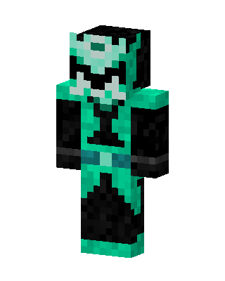 Teal Masked Villain Boy Minecraft skin