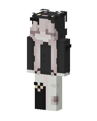 White E-Girl Minecraft e-girl skin