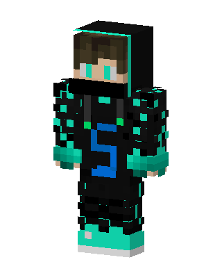 Teal Tech Hoodie Minecraft skin