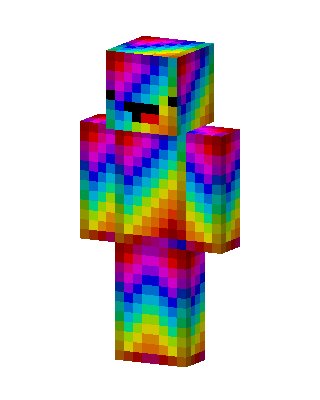 Rainbow Derp skin, 3D preview