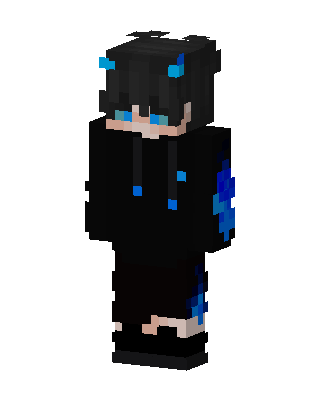 Blue Flame Hoodie Minecraft skin