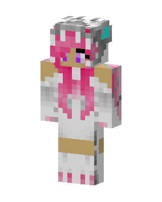White Hero Girl skin, 3D preview