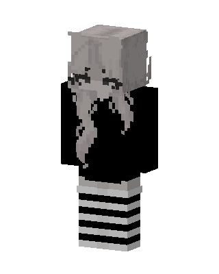 Monochrome Girl skin, 3D preview