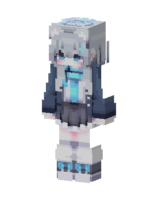 Shiroko skin, 3D preview