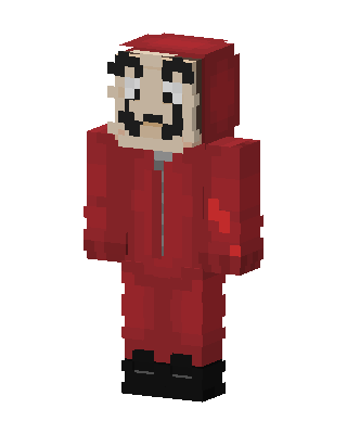 Red Villain Boy skin, 3D preview