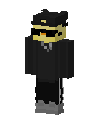 Black Masked Cop Boy skin, 3D preview