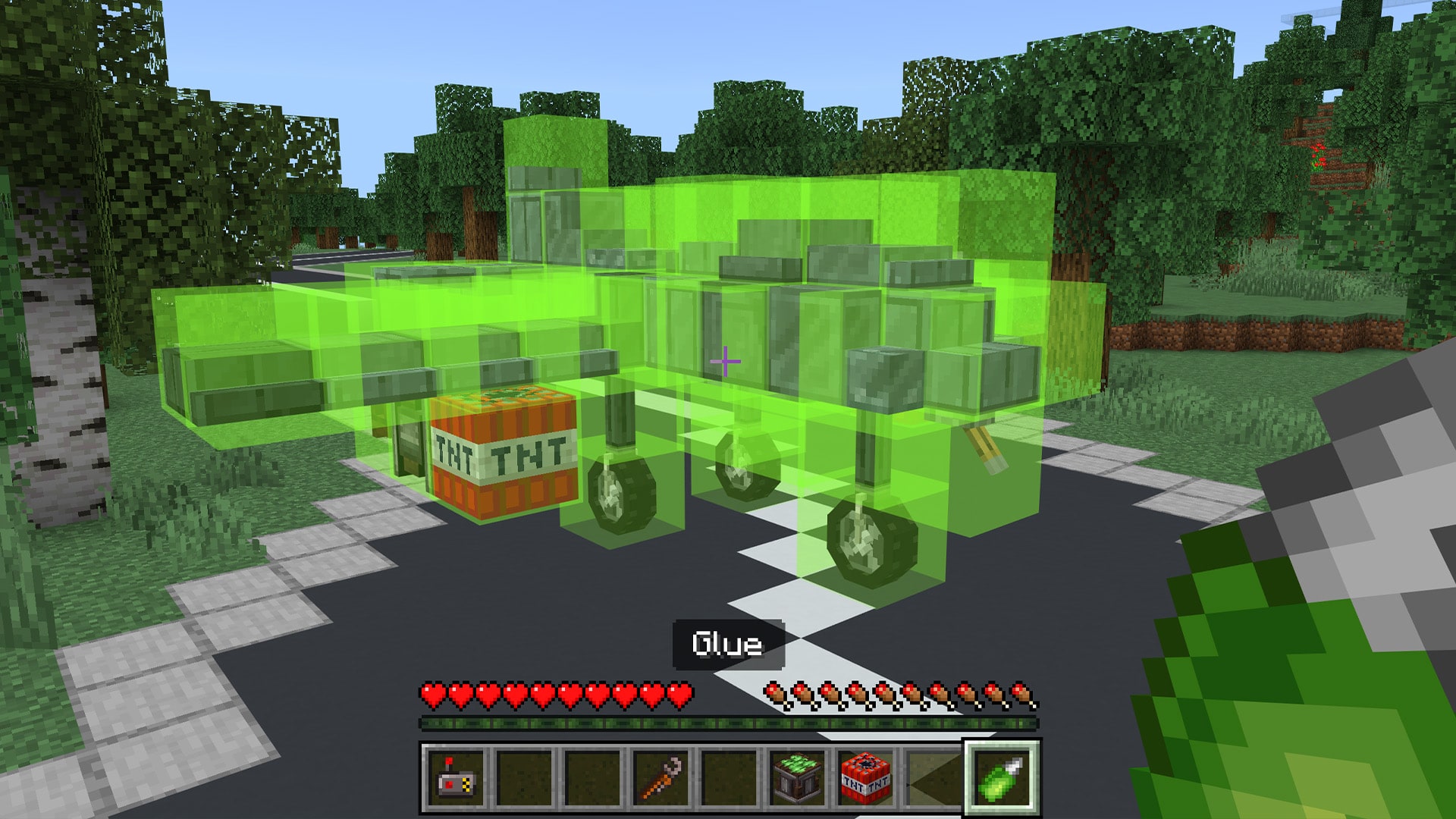 Glue selecting a build before it moves