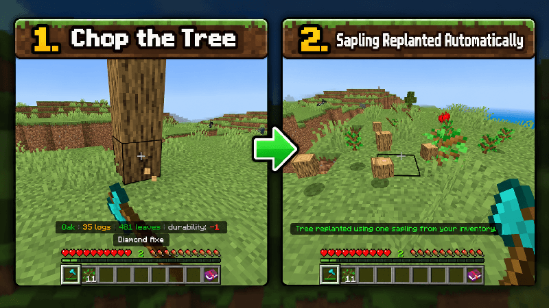 Definitive Tree Capitator | Tree Chopper, Auto Replant & Custom Axes screenshot 3